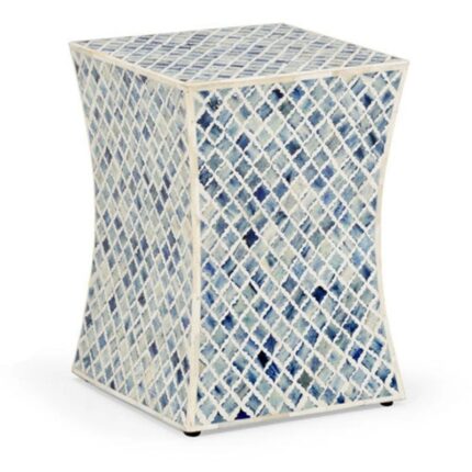 Vintage Bone Inlay Side Table, Bone inlay End Table ,Bone Inlay Stool ,Bone Inlay nightstand "Customized in all Shades"